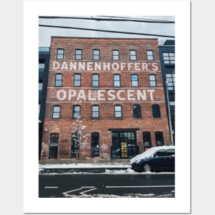 "Dannenhoffer's Opalescent" former factory building Posters and Art